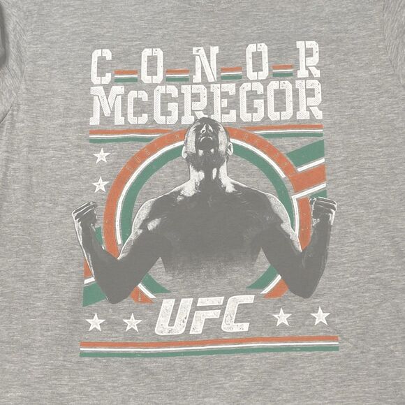 UFC Large Conor McGregor Scream T-Shirt Men's Heather Gray Short Sleeve Tee NWT - Picture 7 of 8
